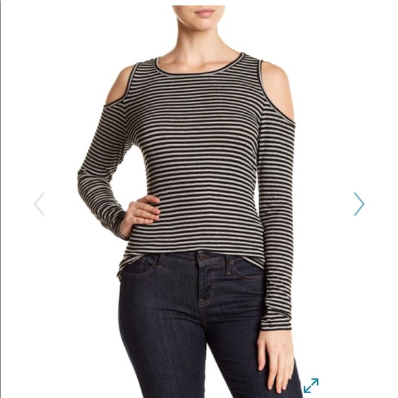 Philosophy black and grey cold shoulder sweater M - Picture 2 of 6